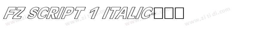 FZ SCRIPT 1 ITALIC字体转换